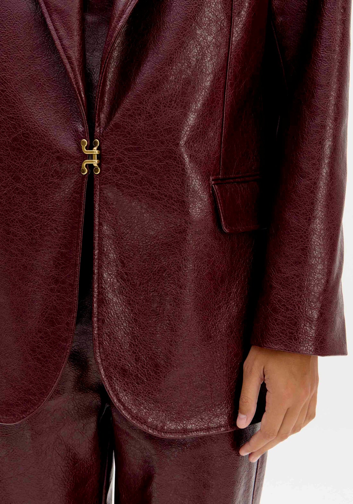 Blazer Oversized Napa Bordeaux - Lança Perfume