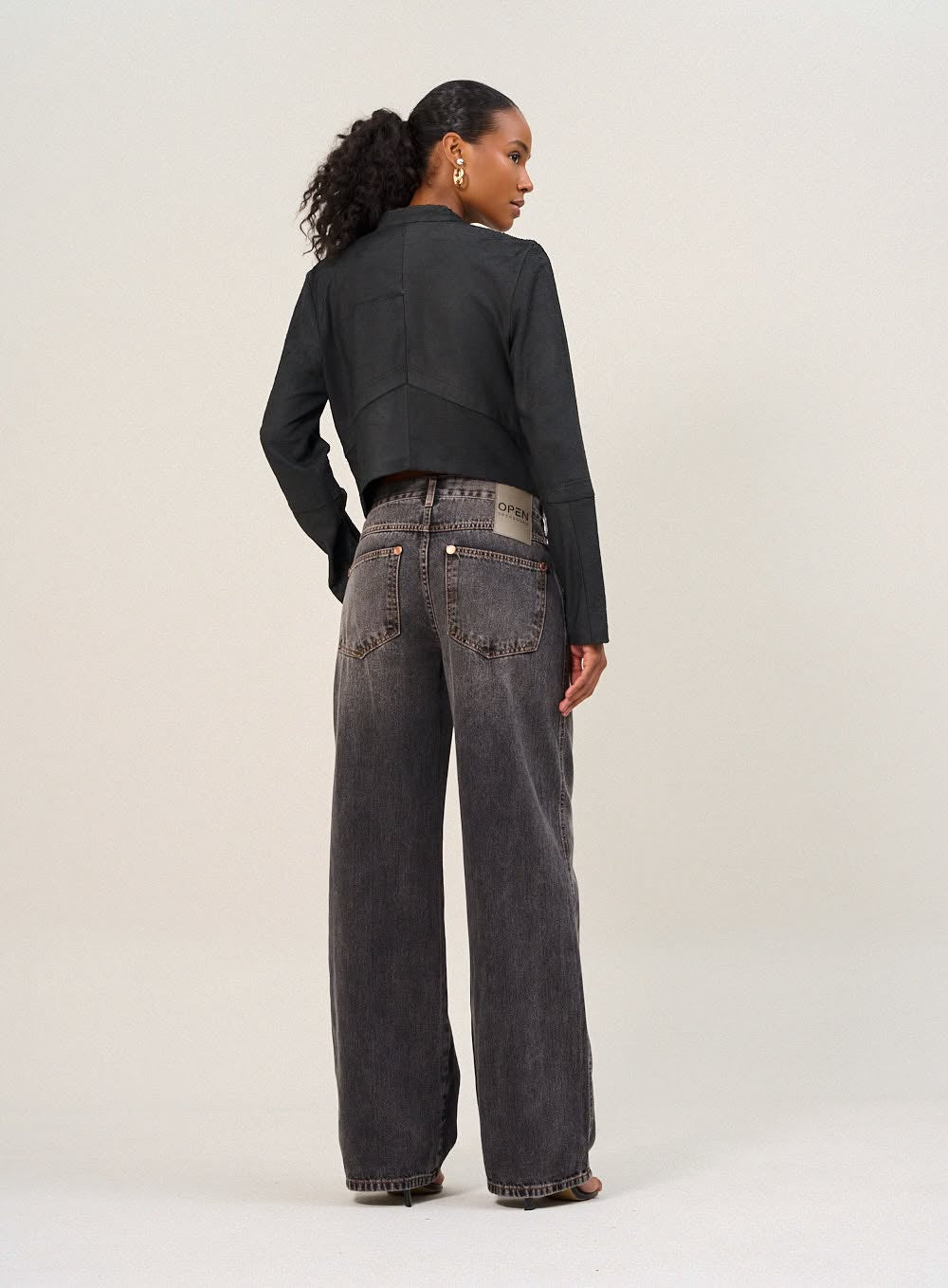 Calça Feminina Jeans com Lavagem escura - Open
