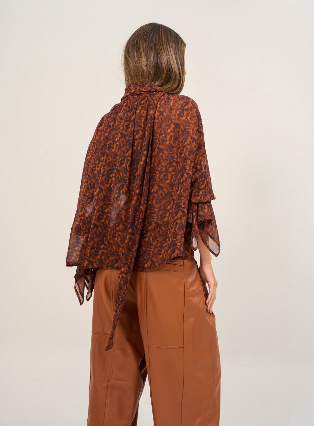 Blusa Feminina Estampa Animal Print com Amarração - Open