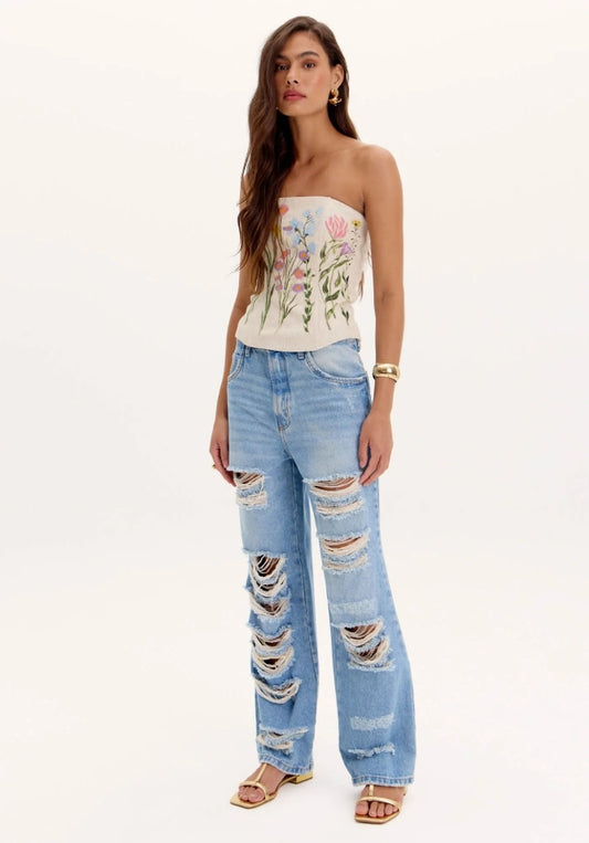 Calça Denim Lança Perfume