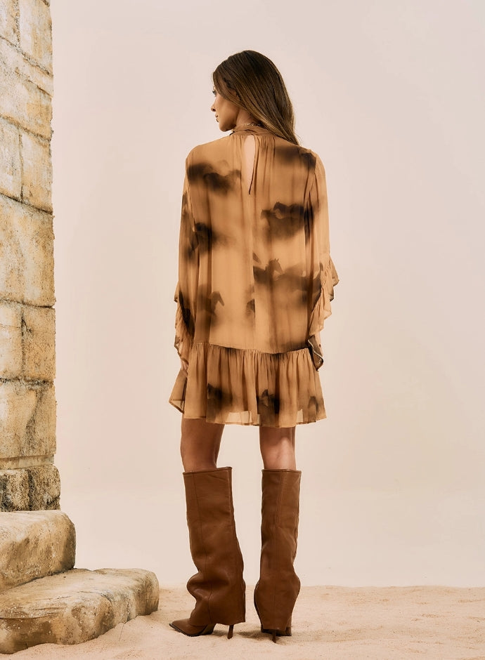Vestido Curto Horse Print - Open