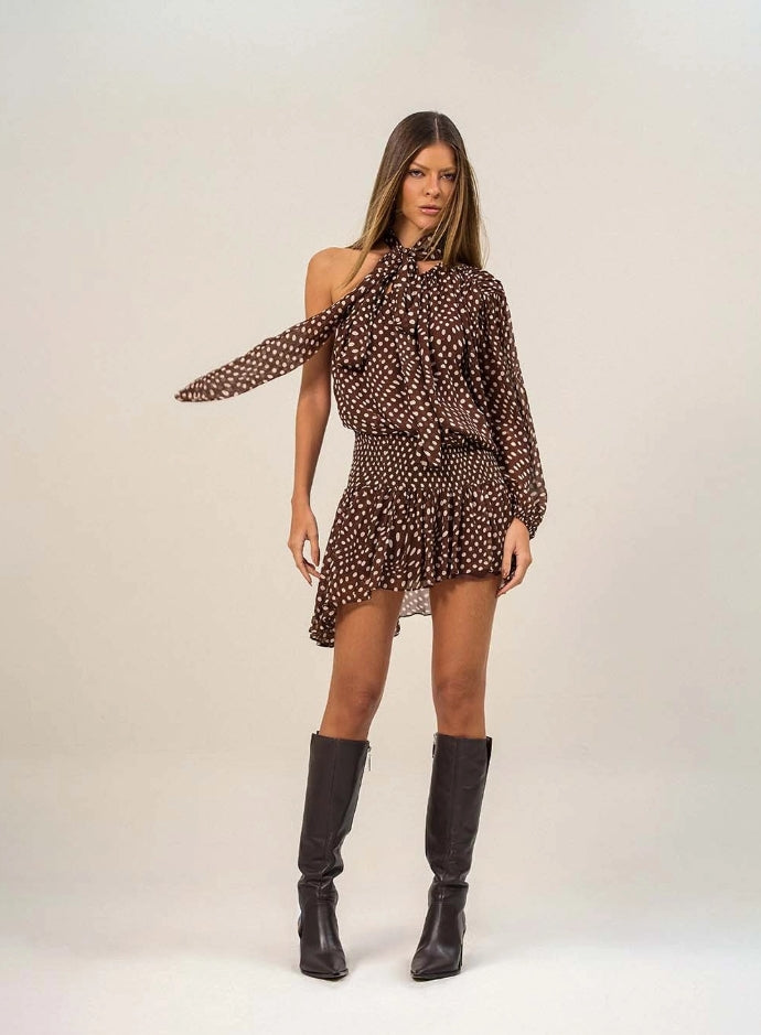 Vestido Com Ombro Descoberto - Open