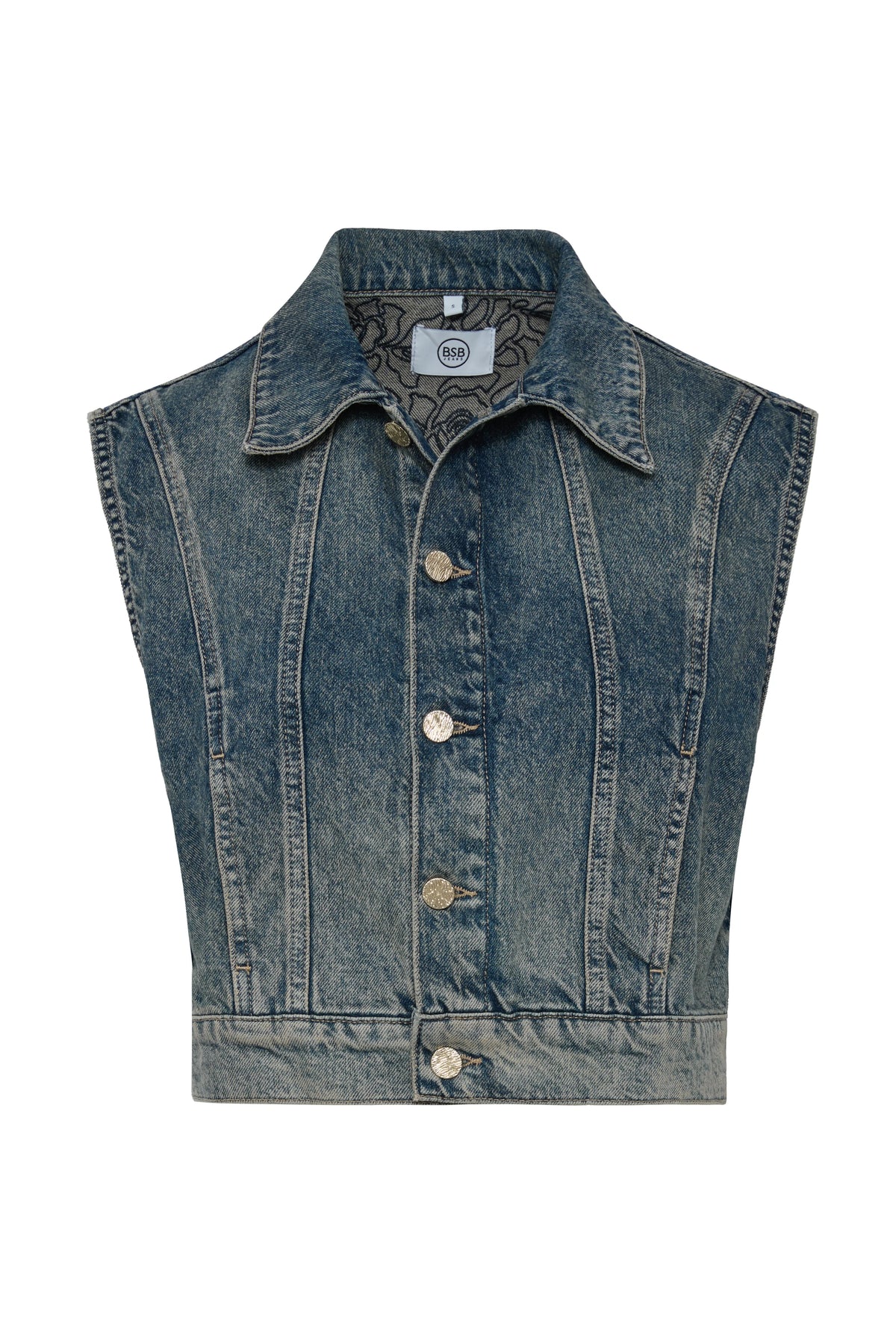 Colete jeans bordado - BSB