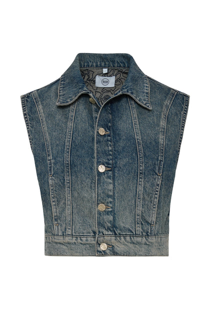 Colete jeans bordado - BSB