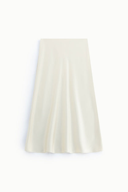 Saia midi de cintura alta com silhueta alargada - Imperial