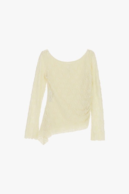 Camisola assimetrica rendada - Imperial