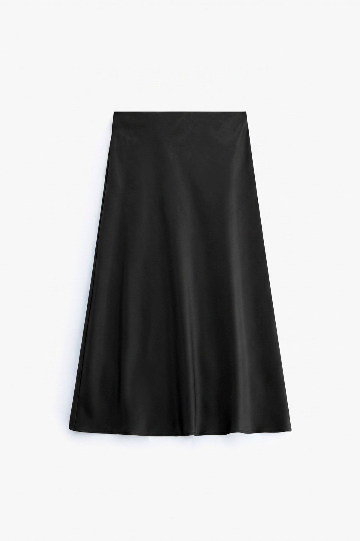 Saia midi de cintura alta com silhueta alargada - Imperial