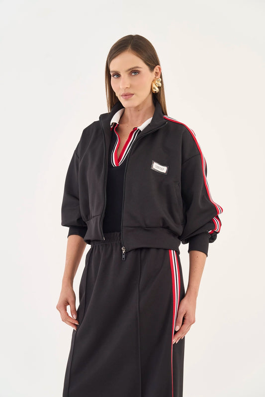 Jaqueta Comfort Com Listras No Ombro - Colcci