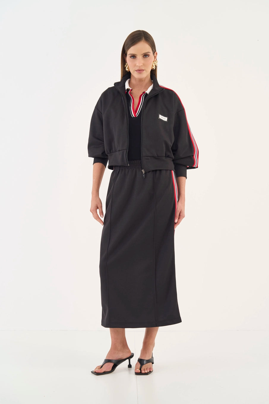 Jaqueta Comfort Com Listras No Ombro - Colcci