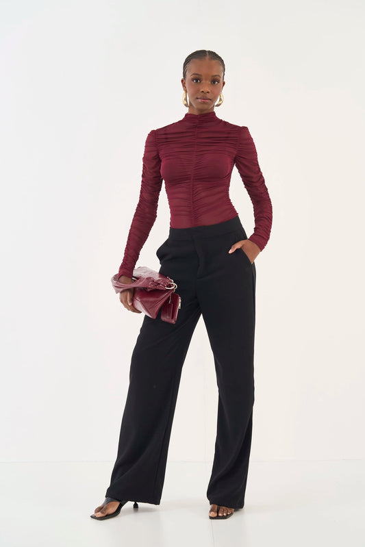 Blusa Slim Manga Longa Com Franzido - Colcci
