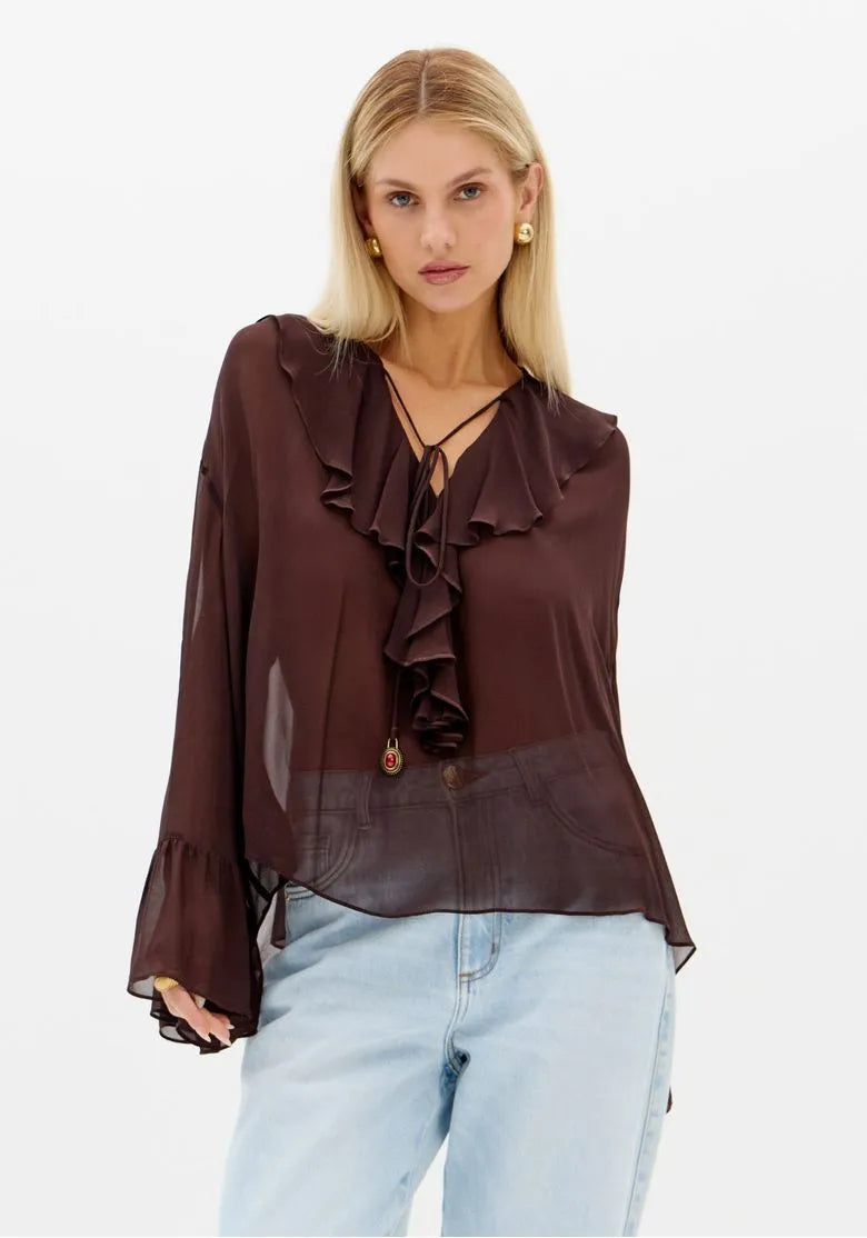 Blusa Ampla Com Manga Longa - Lança Perfume