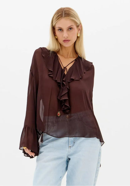 Blusa Ampla Com Manga Longa - Lança Perfume