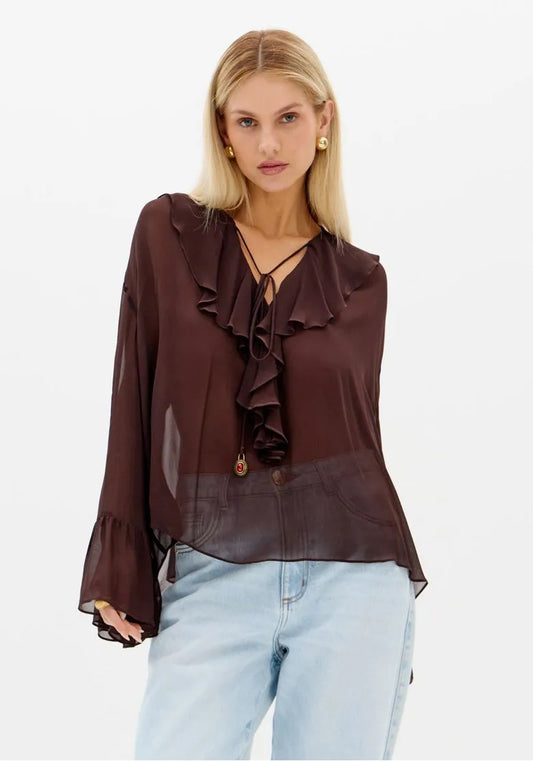 Blusa Ampla Com Manga Longa - Lança Perfume