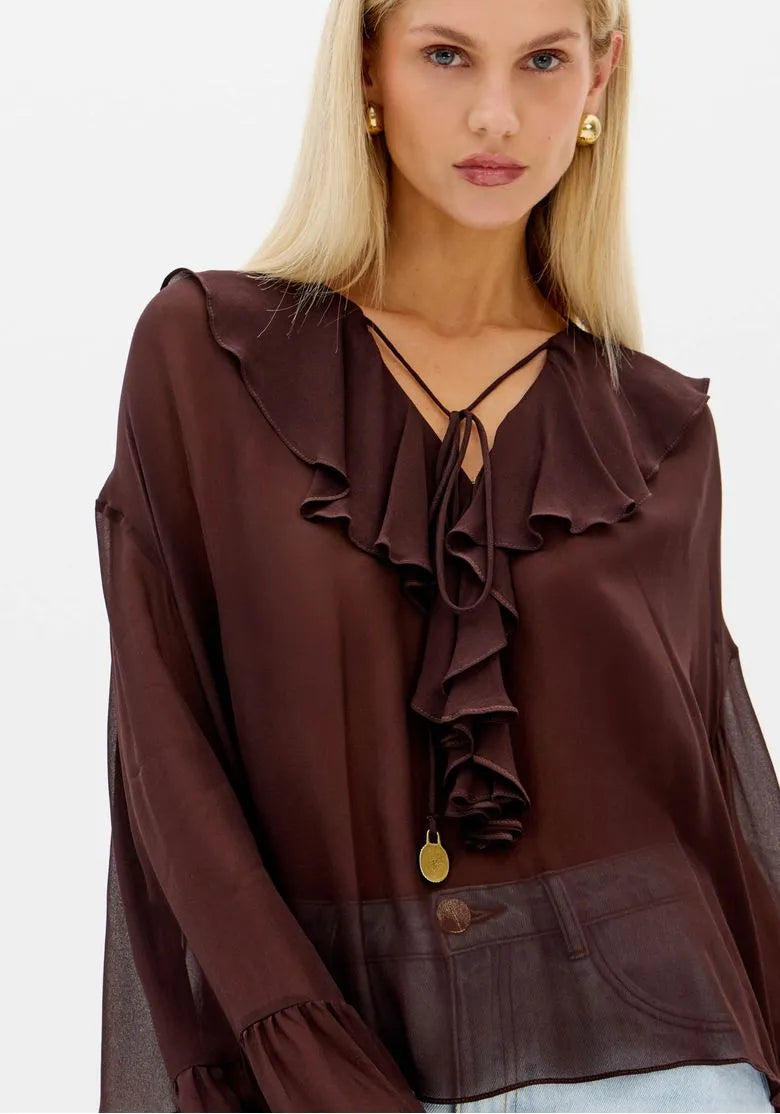 Blusa Ampla Com Manga Longa - Lança Perfume