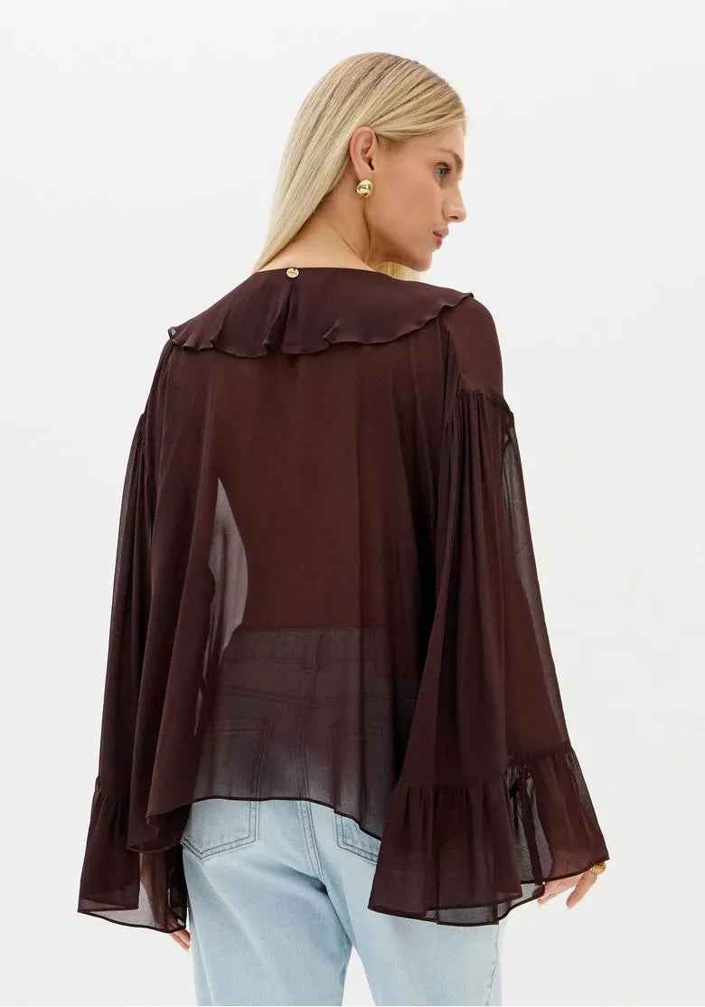 Blusa Ampla Com Manga Longa - Lança Perfume