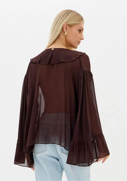 Blusa Ampla Com Manga Longa - Lança Perfume