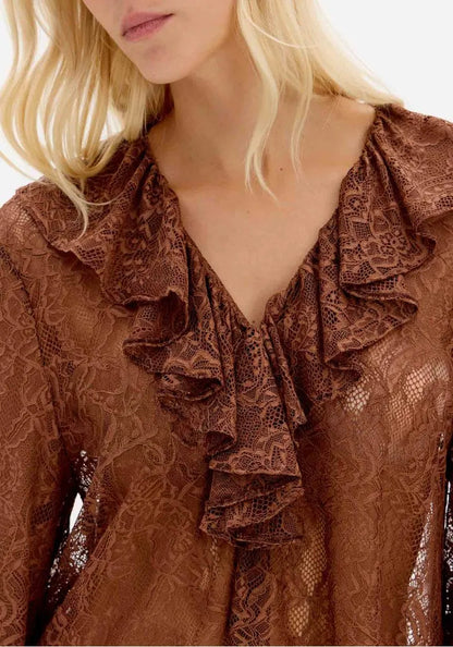 Blusa De Renda Com Manga Longa - Lança Perfume