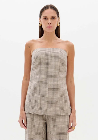 Blusa Sem Alças Alongada Com Linho - Lança Perfume