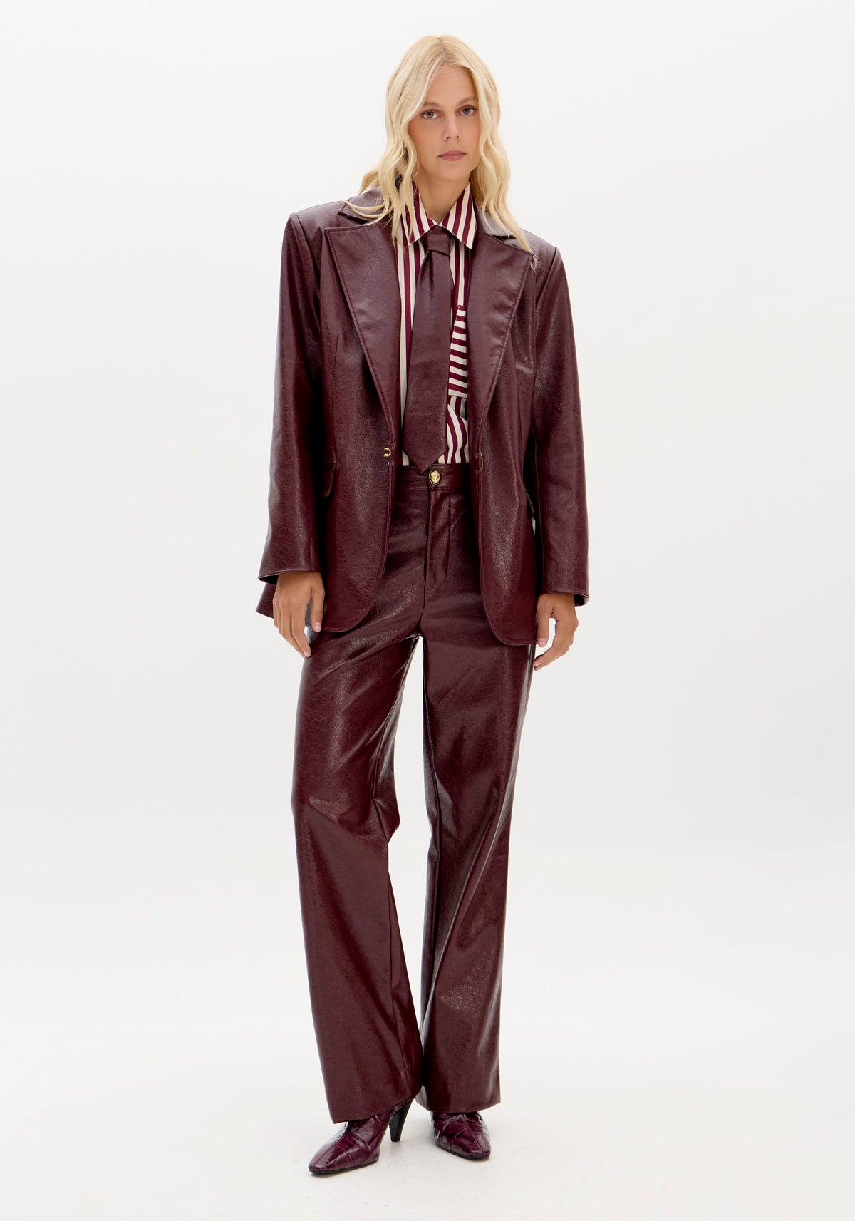 Blazer Oversized Napa Bordeaux - Lança Perfume