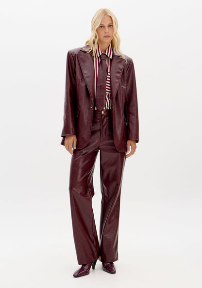 Blazer Oversized Napa Bordeaux - Lança Perfume