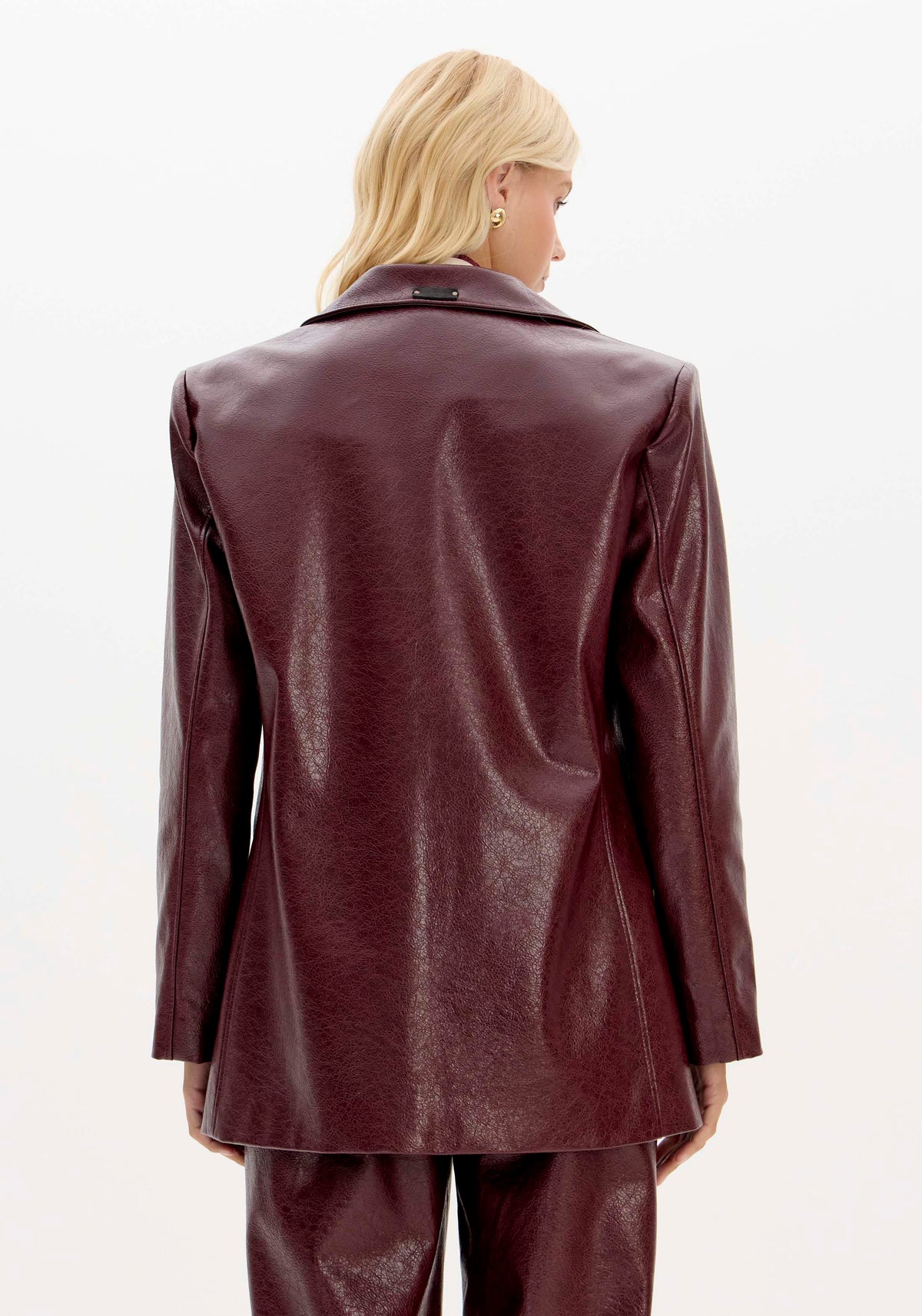 Blazer Oversized Napa Bordeaux - Lança Perfume