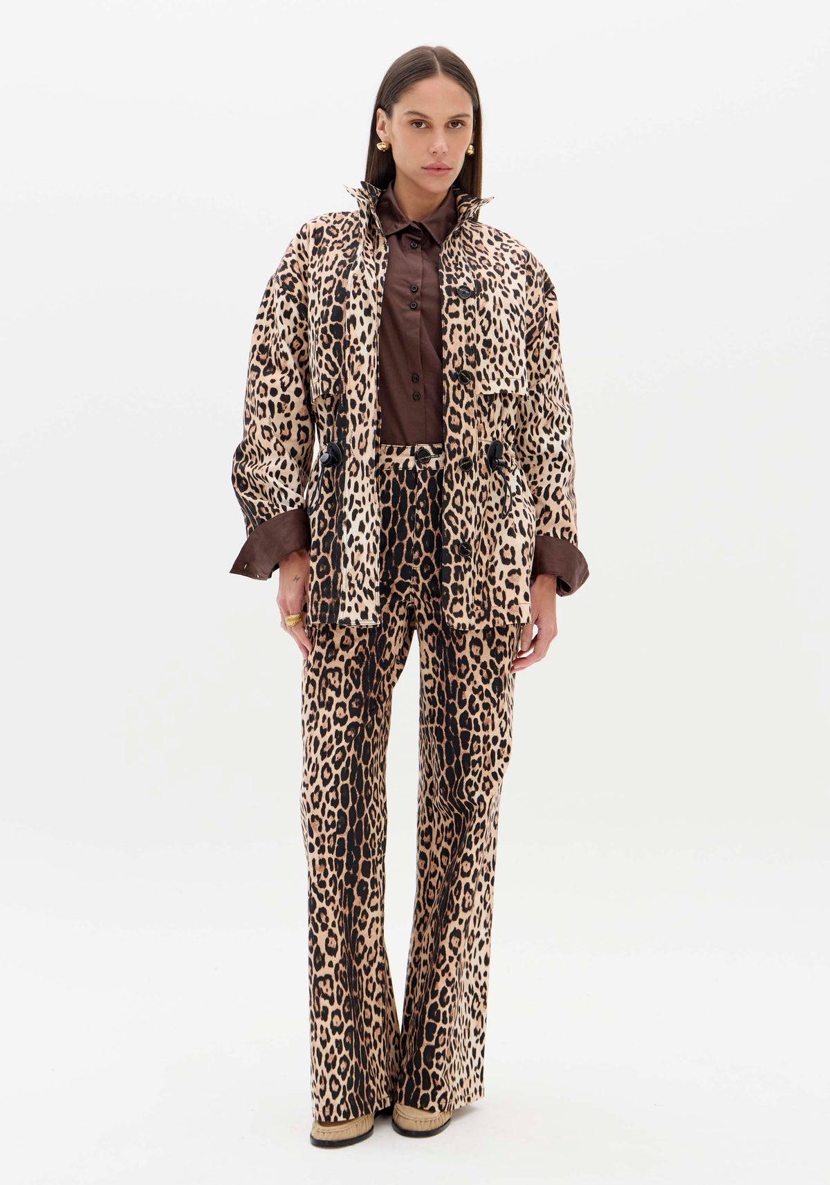 Calças Wide Leg Animal Print - Lança Perfume