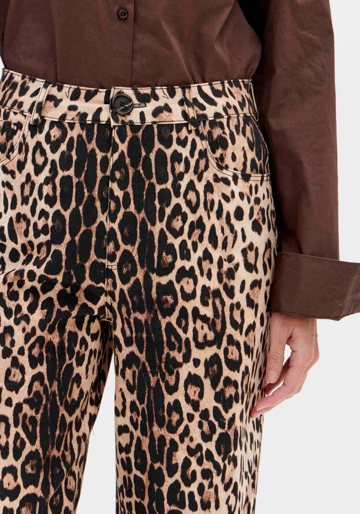 Calças Wide Leg Animal Print - Lança Perfume