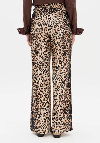Calças Wide Leg Animal Print - Lança Perfume