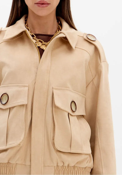 Jaqueta Bomber Com Bolsos - Lança Perfume