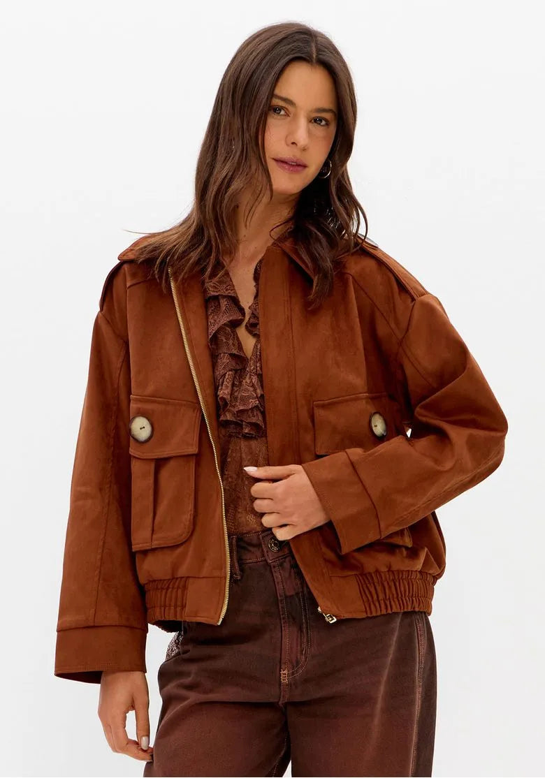 Jaqueta Bomber Com Bolsos - Lança Perfume