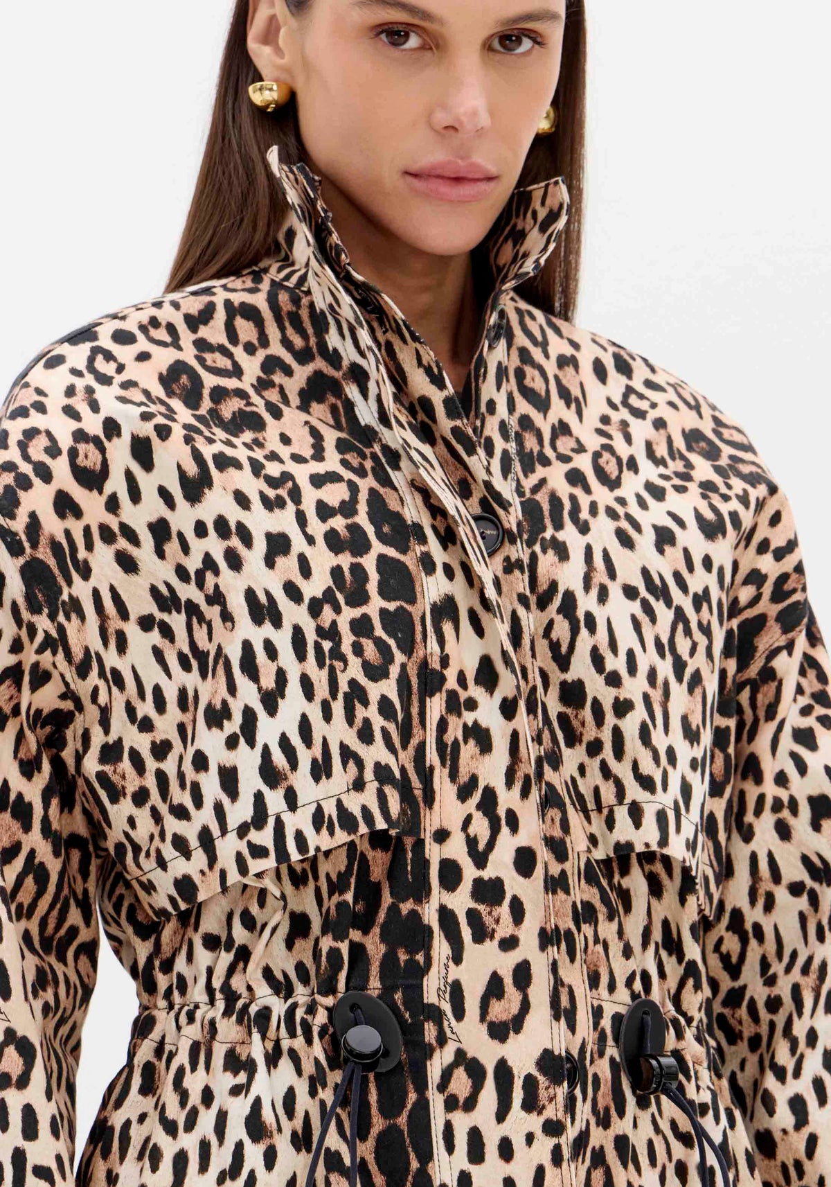 Parka Oversized Sarja Animal Print - Lança Perfume