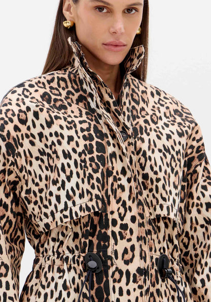 Parka Oversized Sarja Animal Print - Lança Perfume