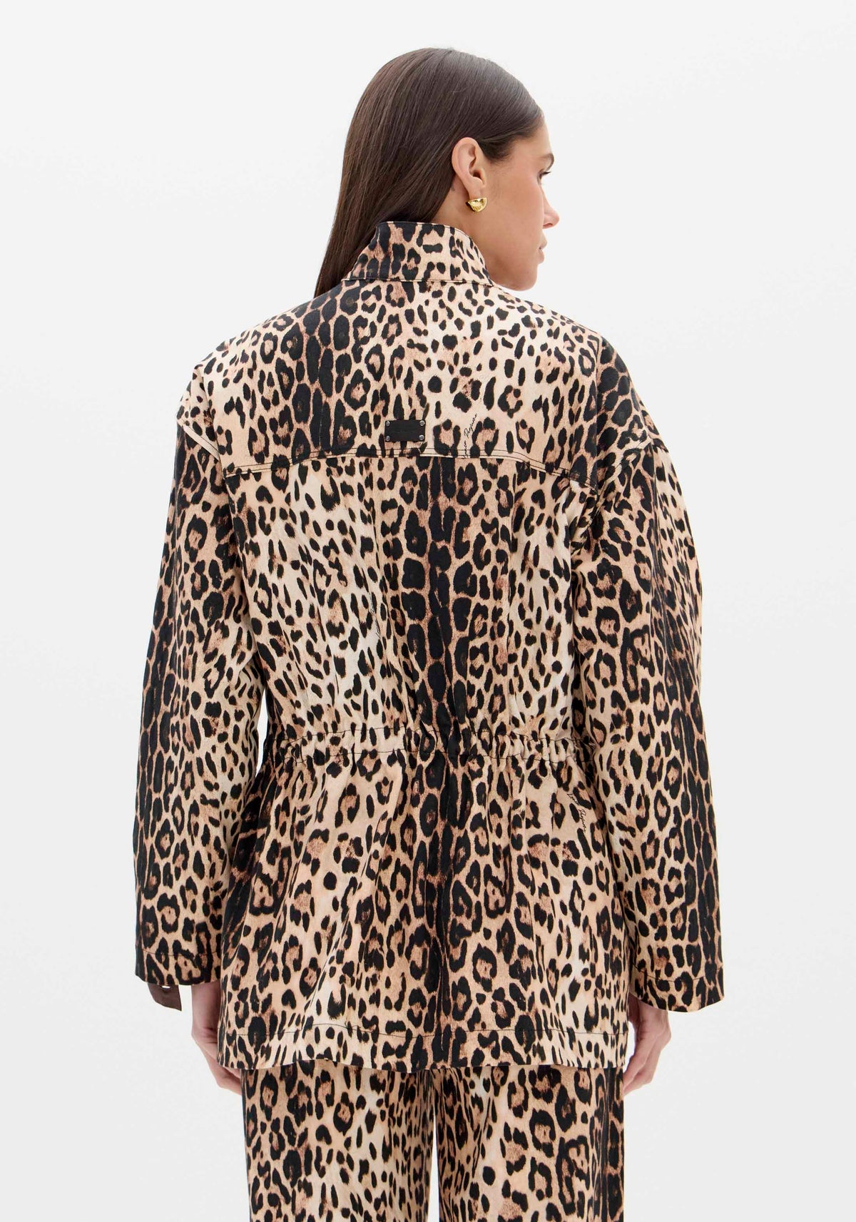 Parka Oversized Sarja Animal Print - Lança Perfume