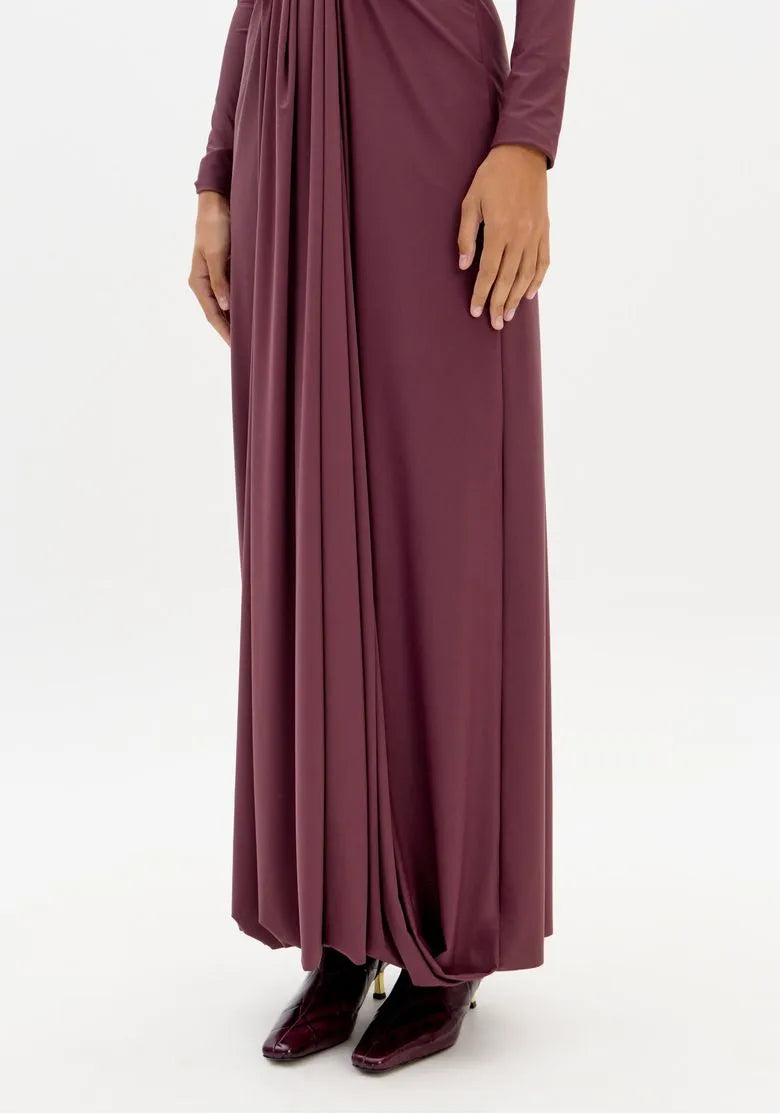 Vestido Longo Com Recorte E Aviamento - Lança Perfume