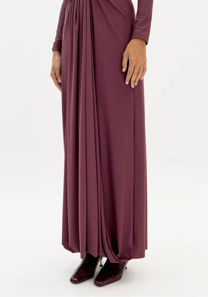 Vestido Longo Com Recorte E Aviamento - Lança Perfume