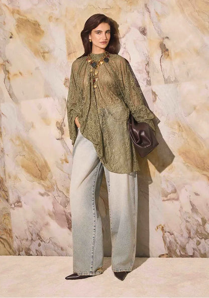 Vestido Curto Amplo Renda - Lança Perfume