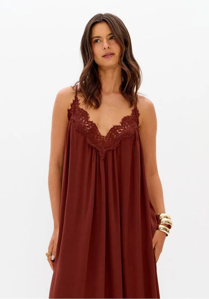 Vestido De Alças Com Renda - Lança Perfume