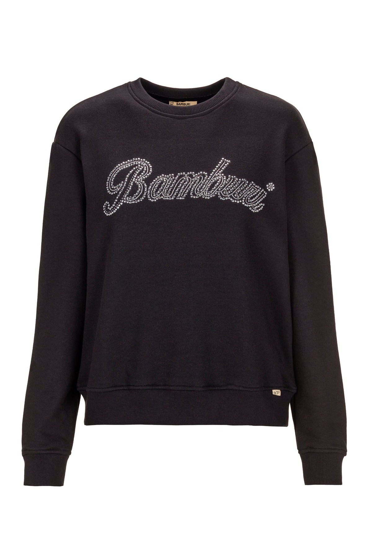 Sweatshirt preta com logótipo em cristais - Bamburi