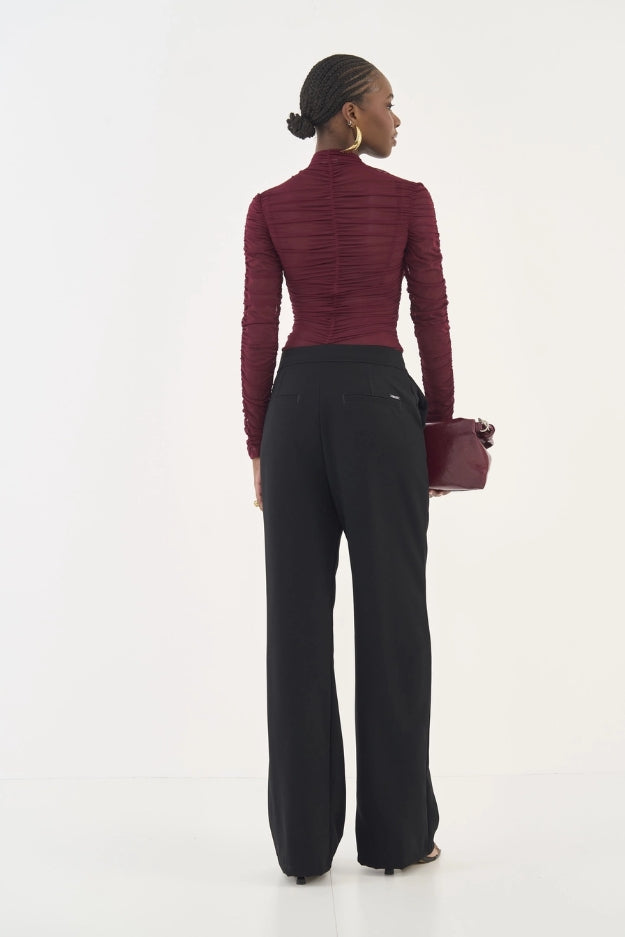 Blusa Slim Manga Longa Com Franzido - Colcci