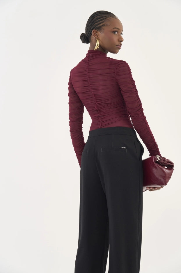 Blusa Slim Manga Longa Com Franzido - Colcci