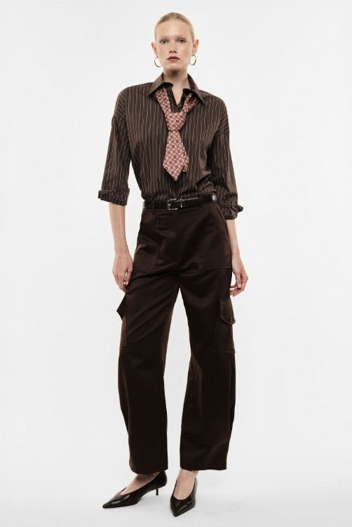 Calça cargo acetinada - Imperial