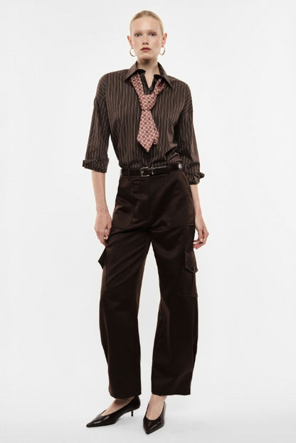 Calça cargo acetinada - Imperial