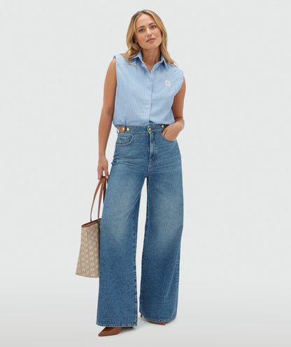 Calça denim cintura subida Gloria - Josh V