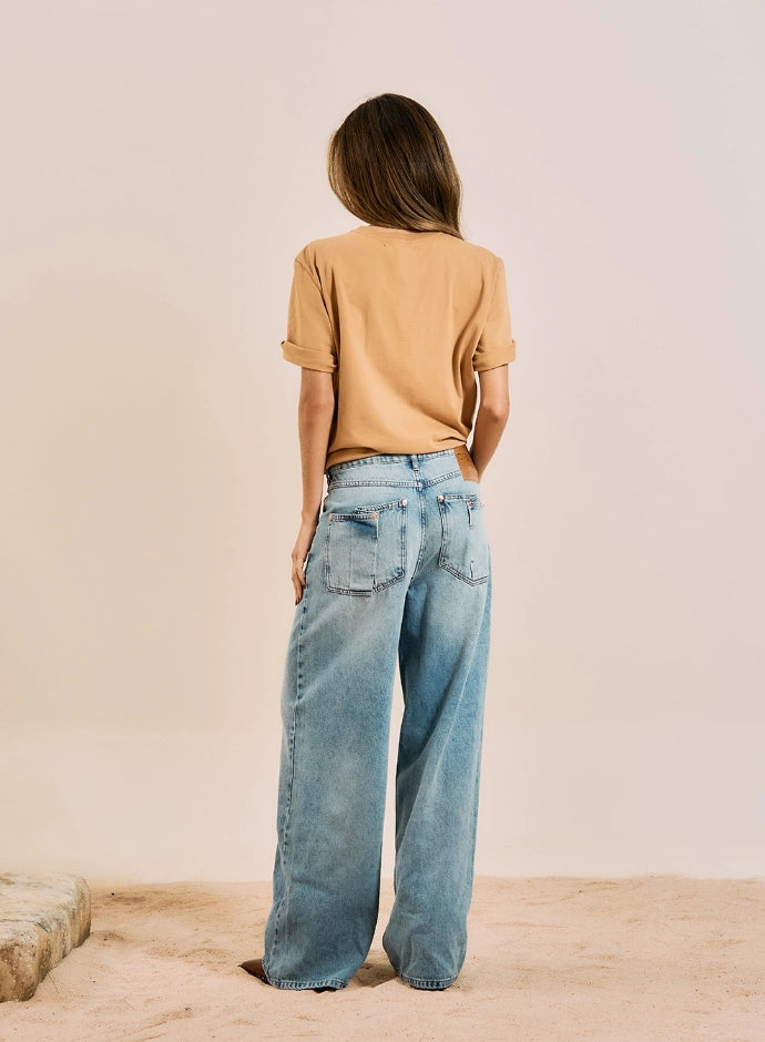 Calça Jeans Wide Leg - Open