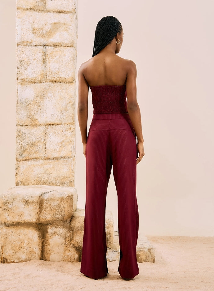 Calça Alfaiataria Risca De Giz - Open