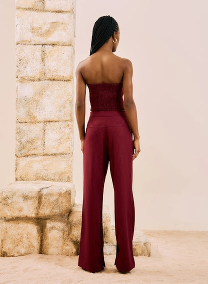 Calça Alfaiataria Risca De Giz - Open