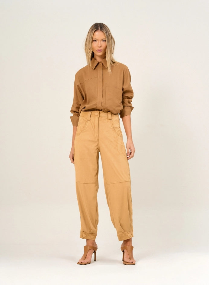 Calça Feminina Com Barra Ajustável - Open