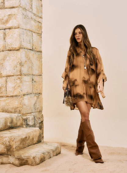 Vestido Curto Horse Print - Open