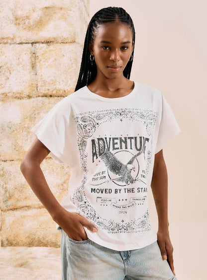 T-Shirt Estampada Adventure - Open