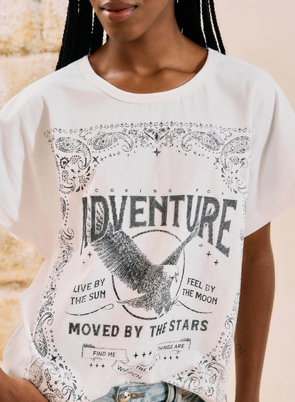 T-Shirt Estampada Adventure - Open